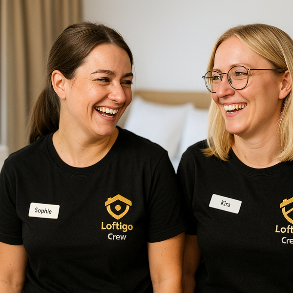 Team member welcoming a guest at check-in
