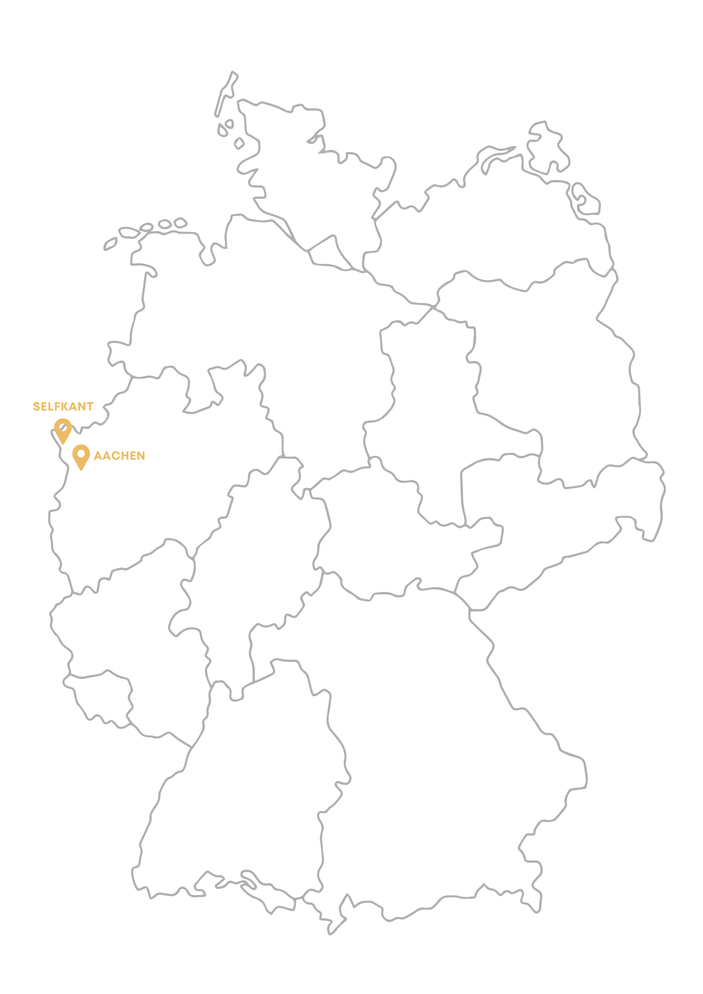 Map showing our destinations